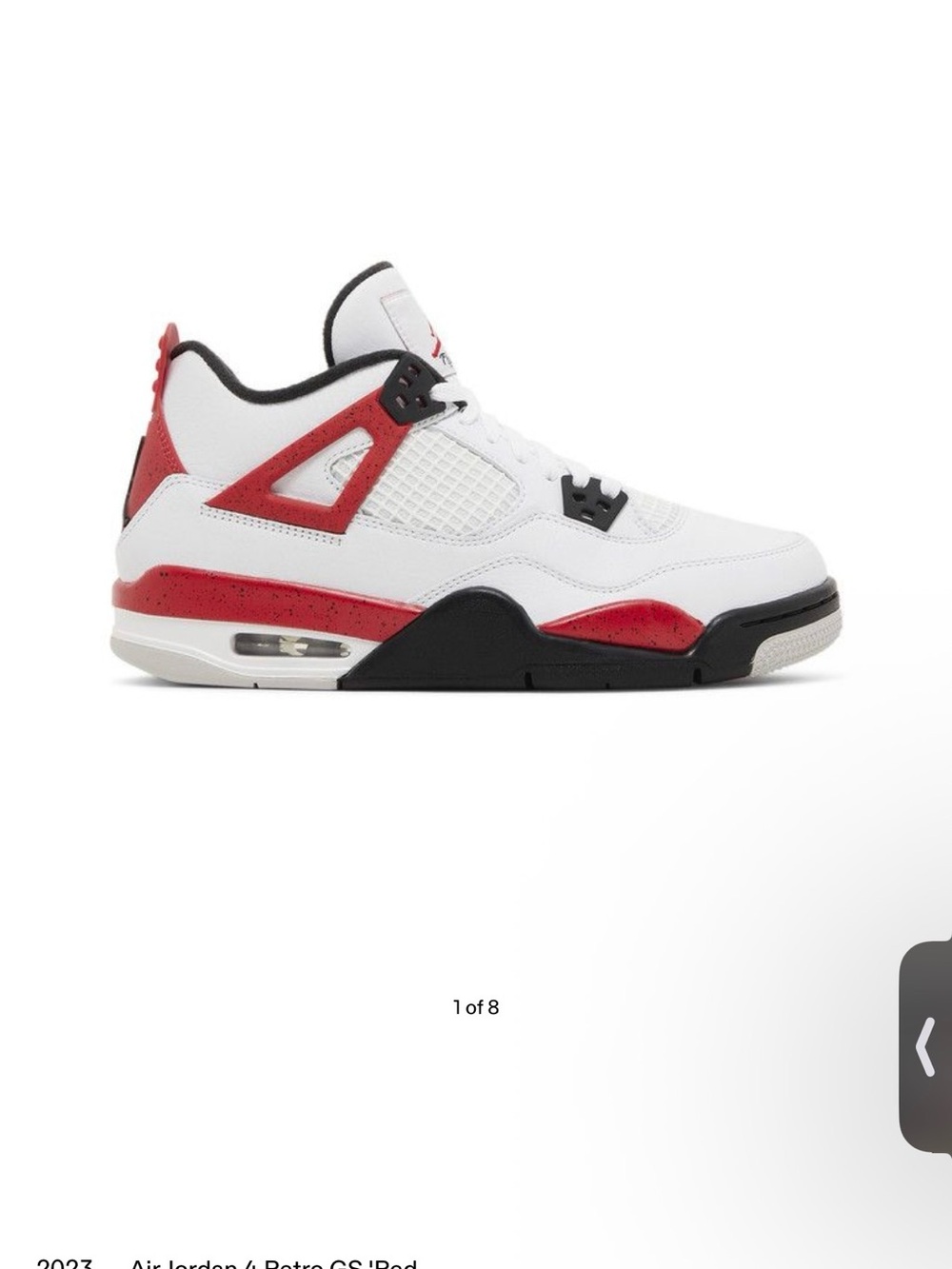 Jordan Kids White & Red Retro Low-Top Sneakers